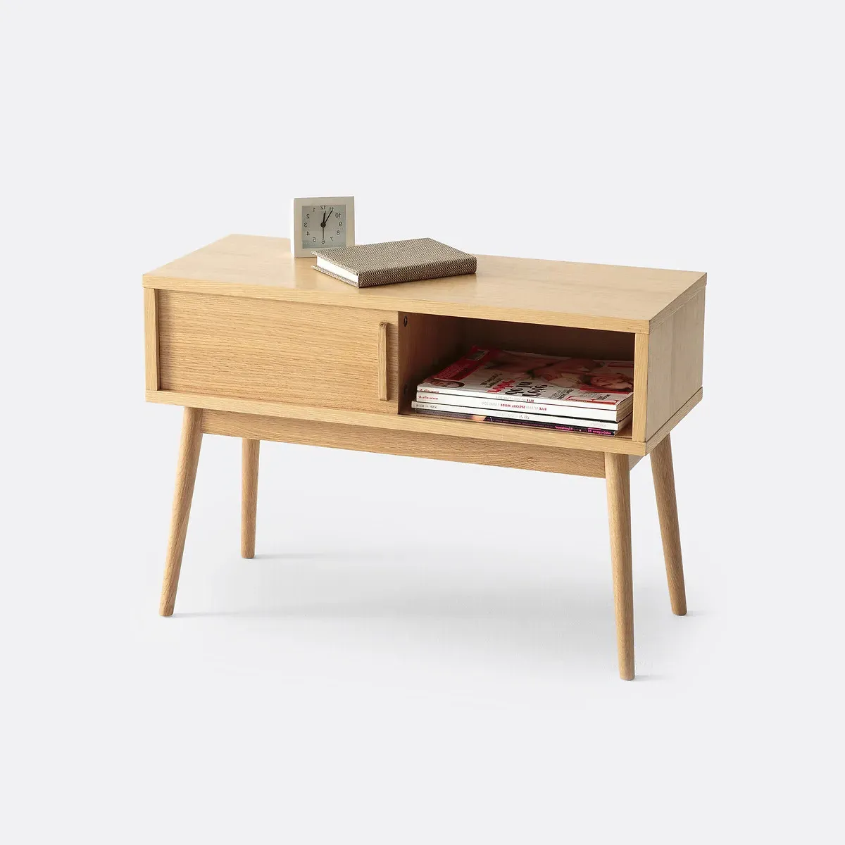 Clairoy Bedside Cabinet with Sliding Door - Oak product