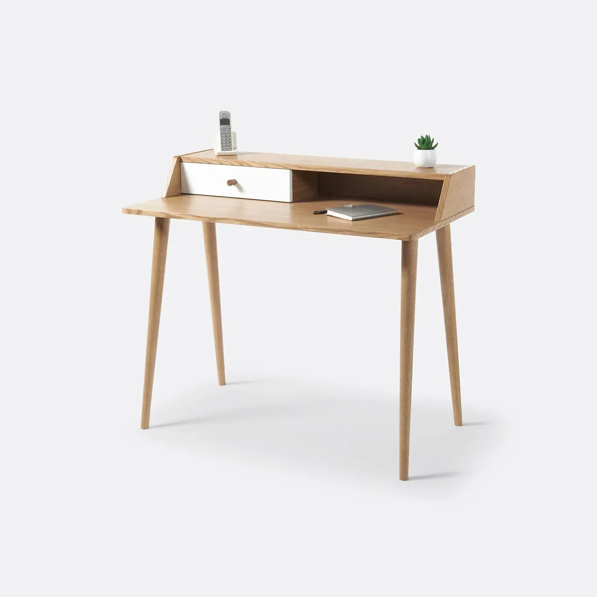 Clairoy Desk with 1 Drawer - Oak, MDF product