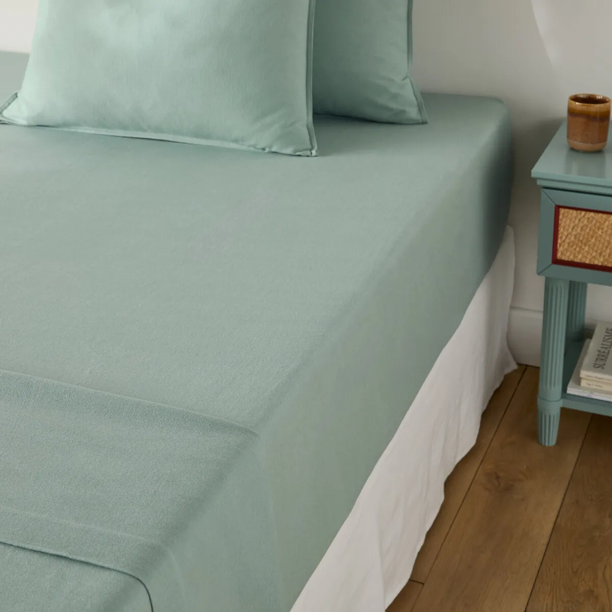 Clara 30cm Brushed Cotton Fitted Sheet - Opaline alternate view
