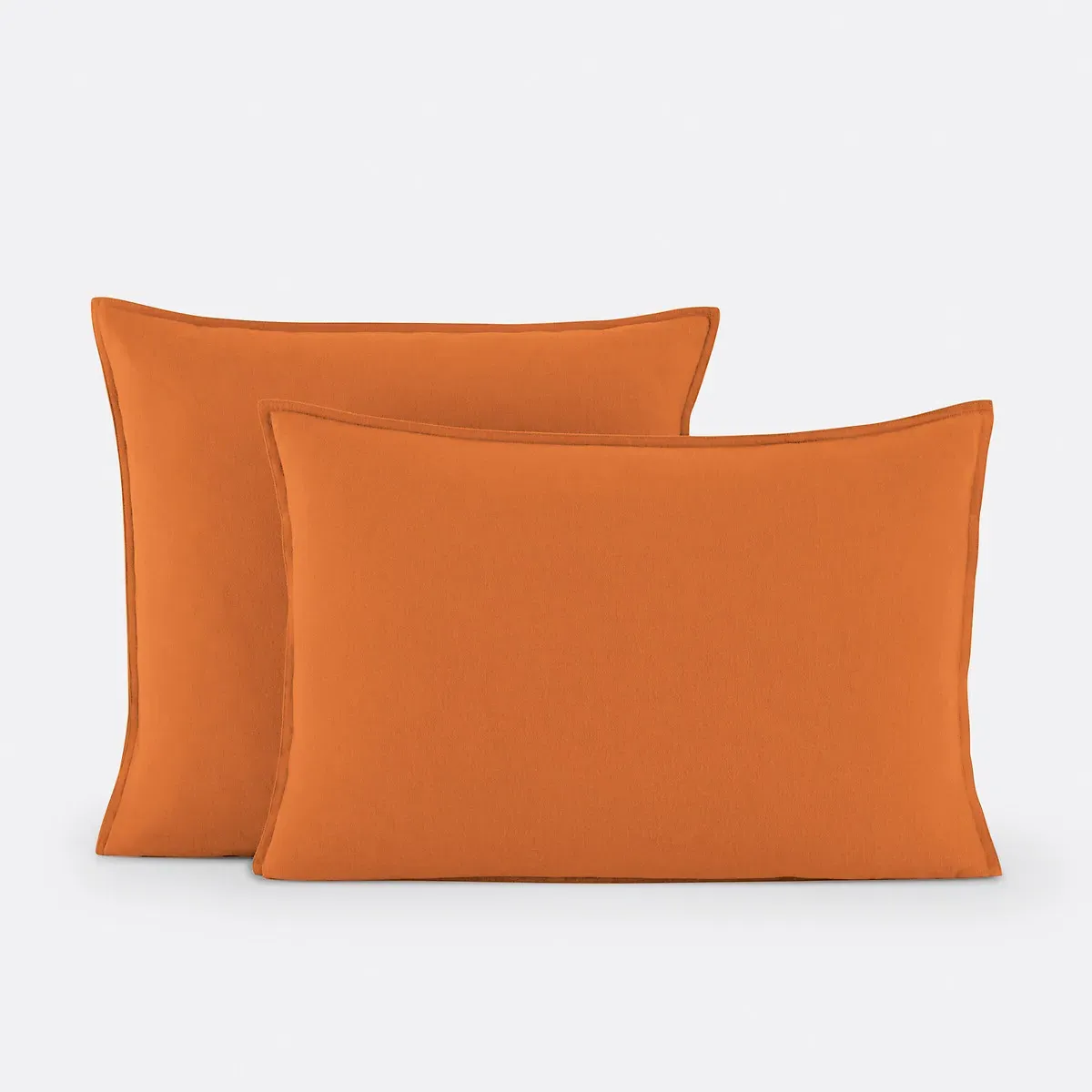 Clara Pillowcase with Flat Ruffle - Gingerbread, Brushed Cotton product