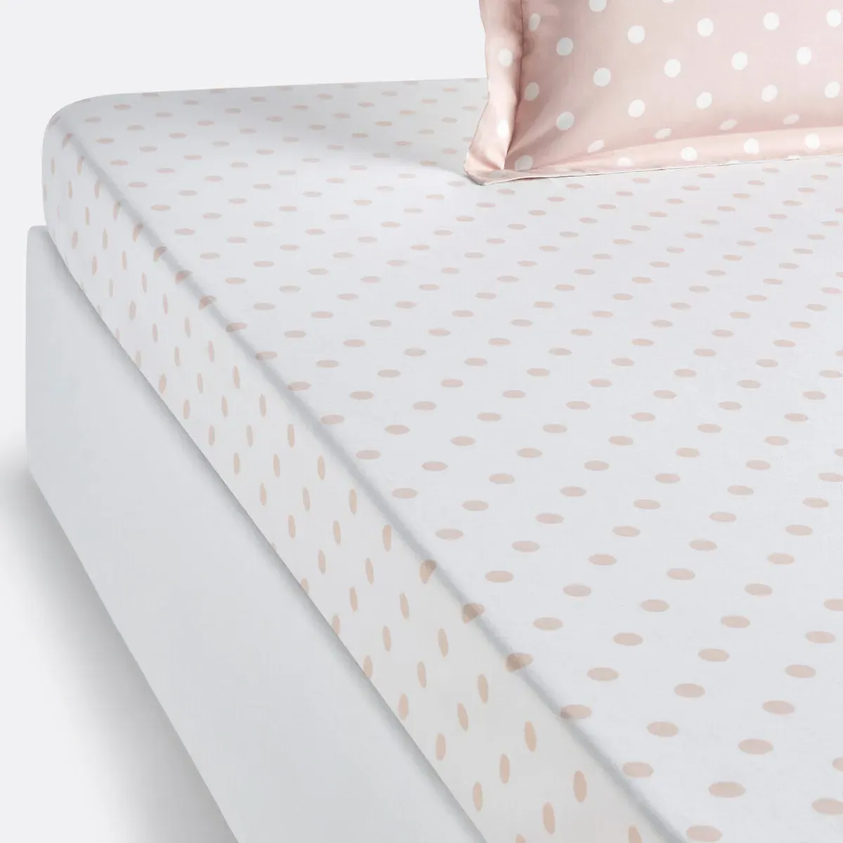 Clarisse Polka Dot Fitted Sheet - Nude, Cotton product