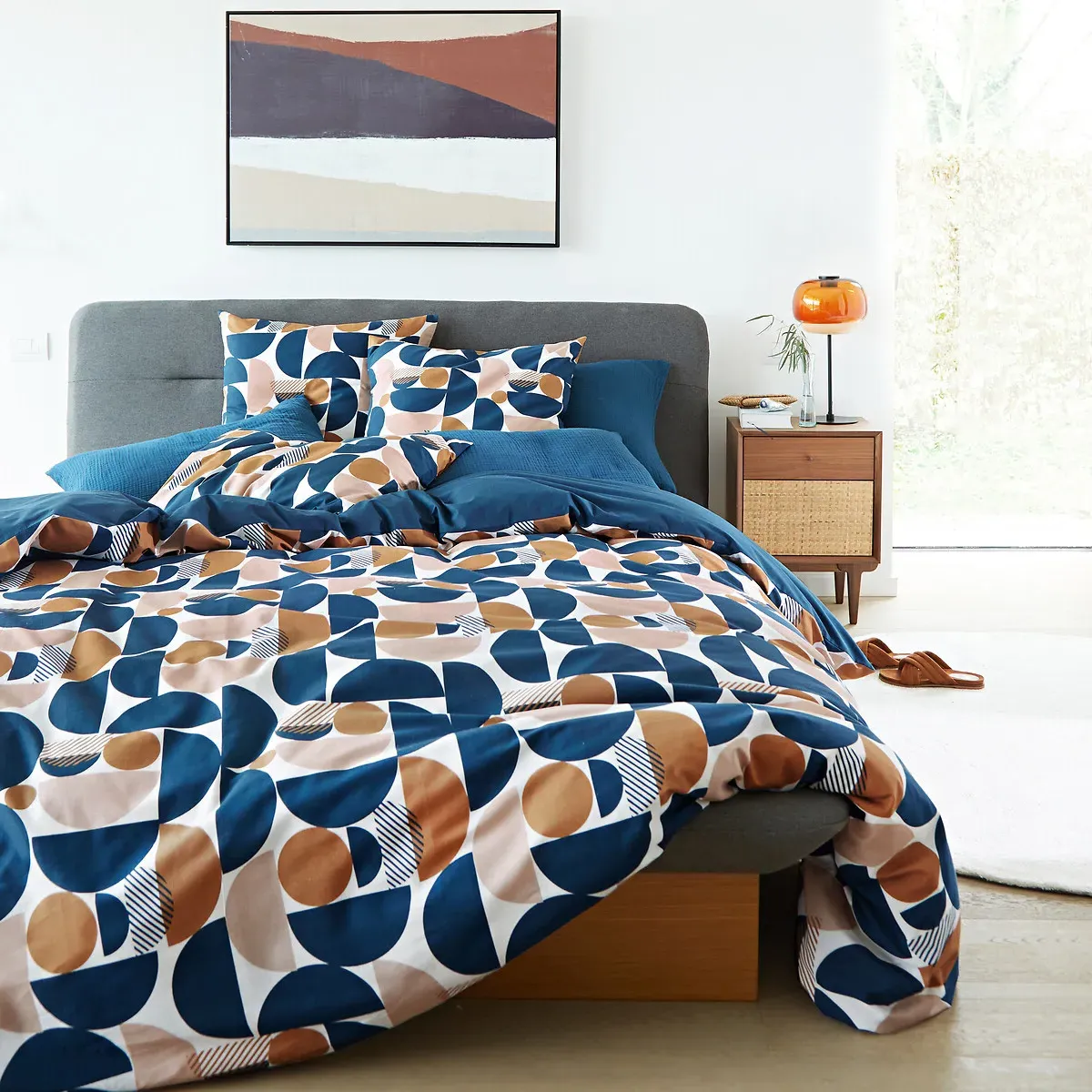 Combo Graphic Geometric Duvet Cover - Printed, Cotton product