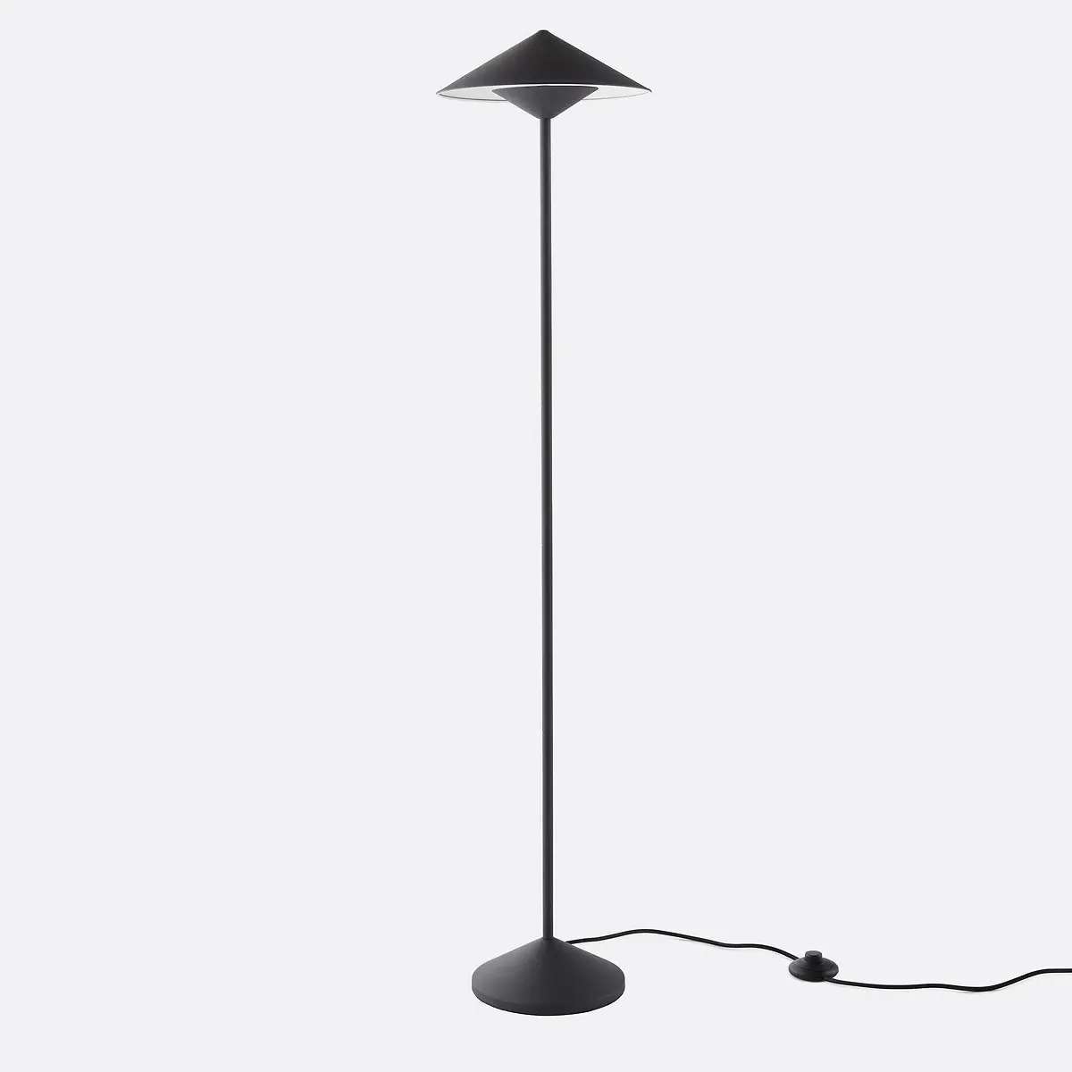 Coney Floor Lamp with Conical Shade - Black, Iron product