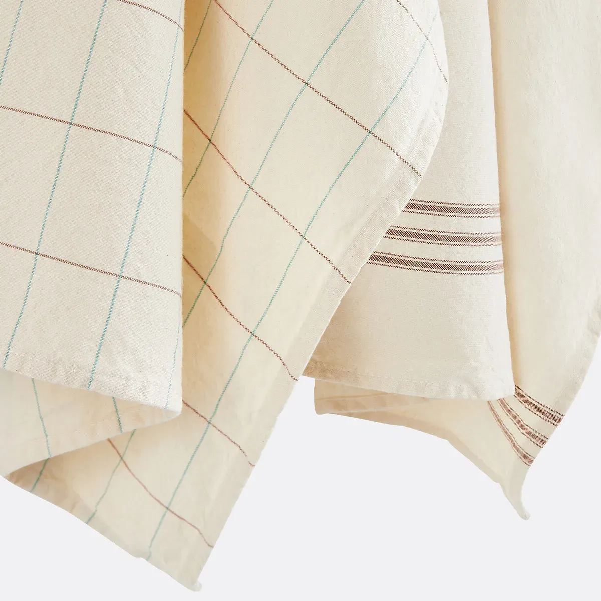 Constantin Set of 2 Tea Towels - Ecru/Brick, Cotton alternate view