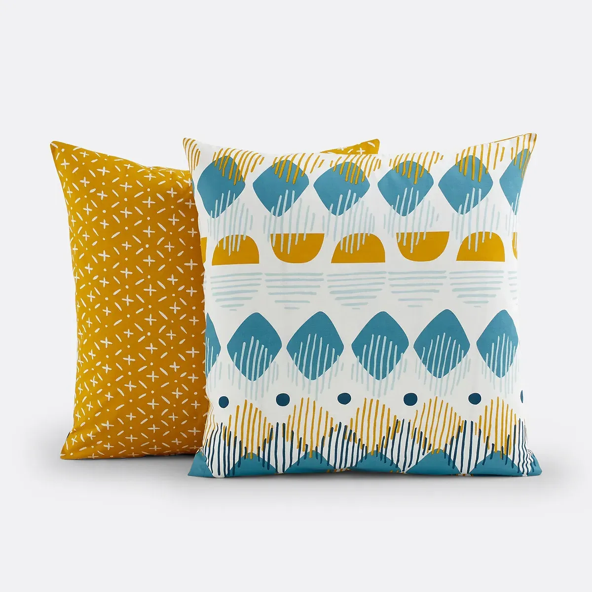 Cool Patterned Square Pillowcase - Blue, Cotton product