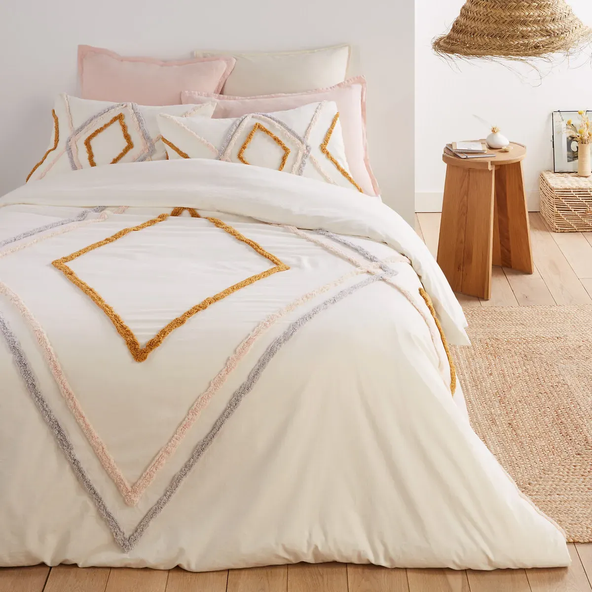 Cotama Tufted Duvet Cover - Ecru, Cotton product