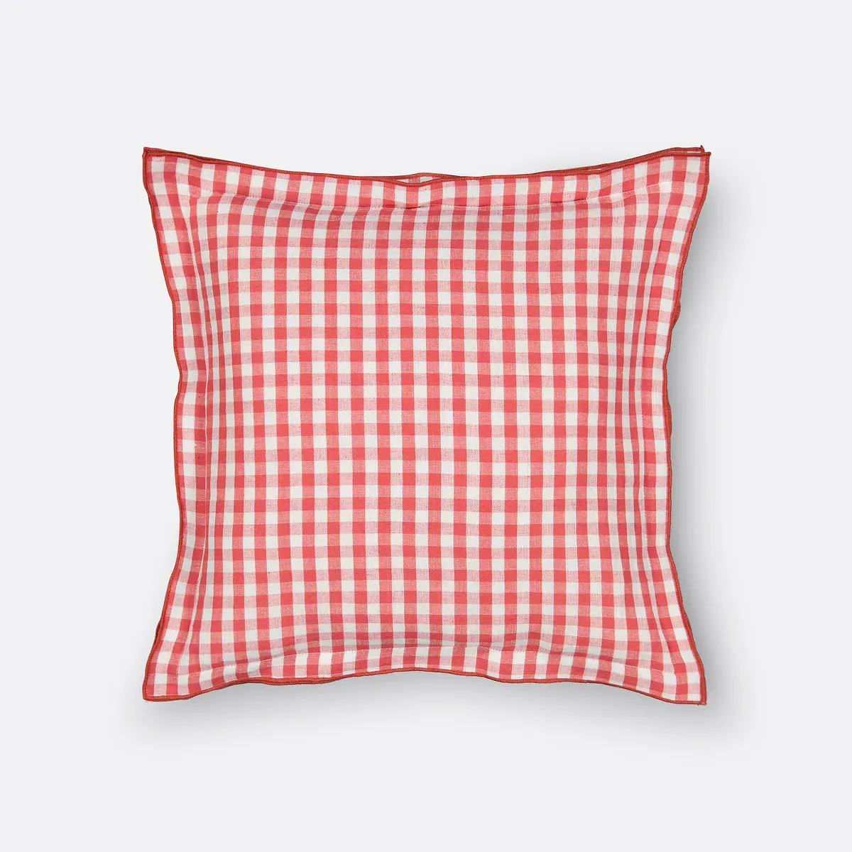 Cottage Gingham Check Cushion Cover - Pink, Cotton/Linen product