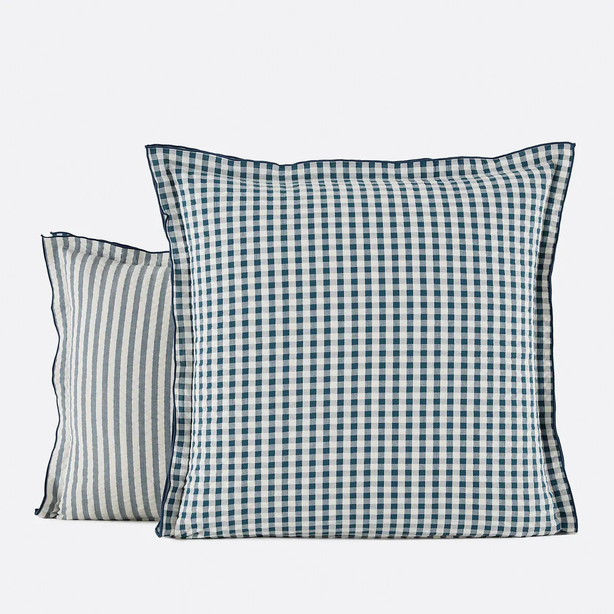 Cottage Pillowcase - Blue, Cotton Seersucker alternate view