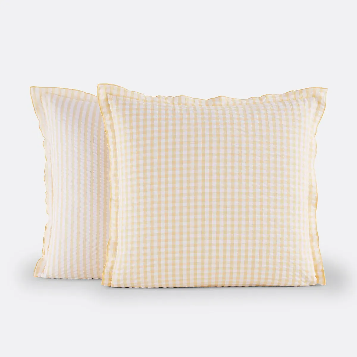 Cottage Pillowcase - Yellow, Cotton Seersucker alternate view