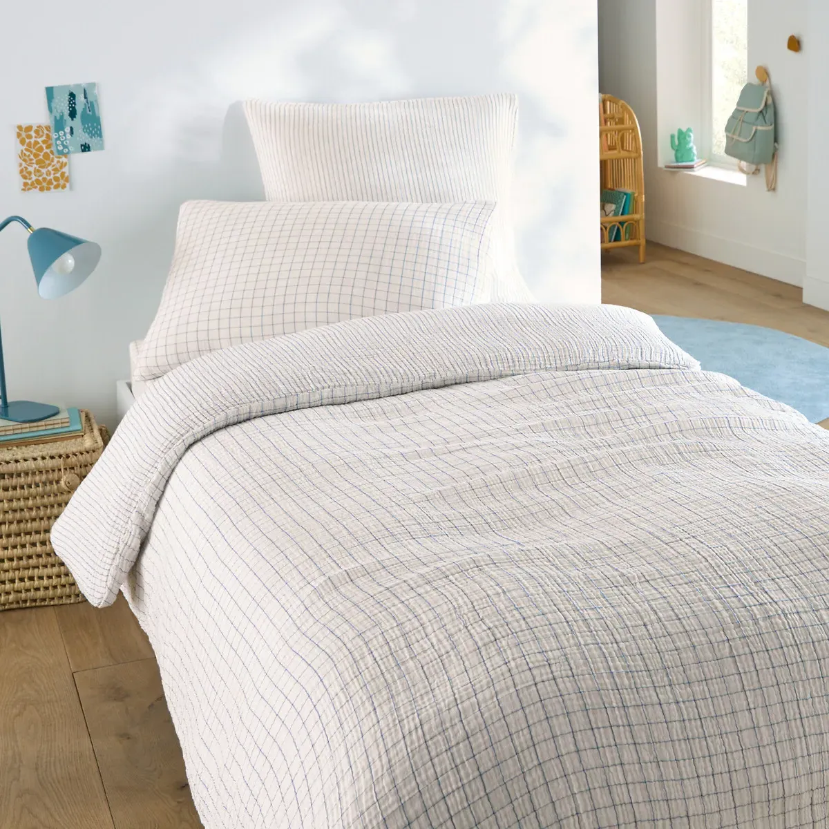 Cotto Child's Pillowcase - Blue, Cotton Muslin alternate view