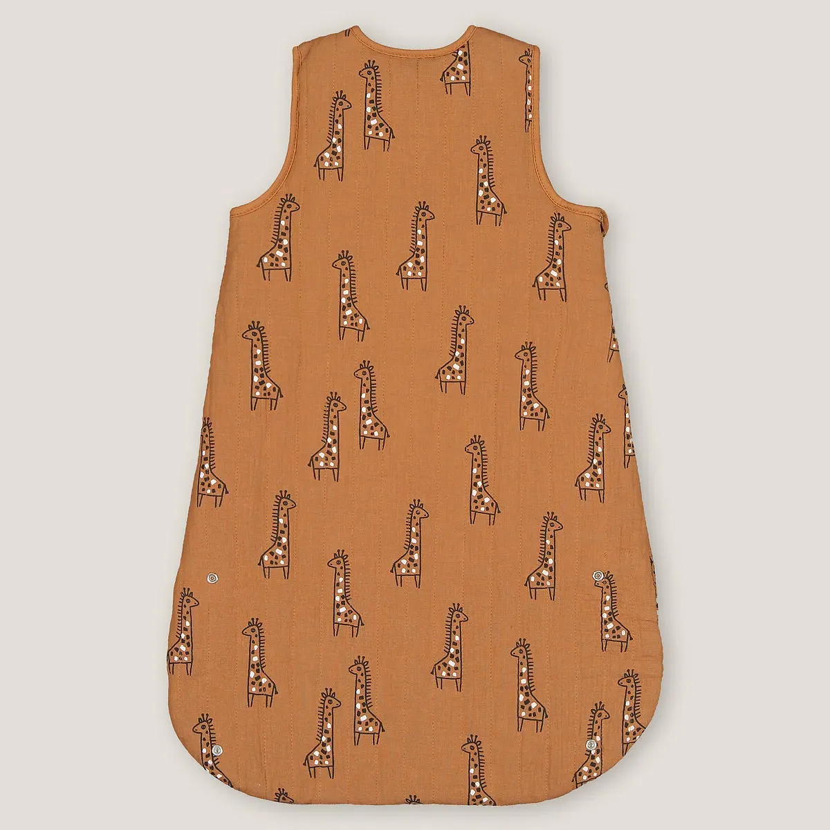 Cotton Muslin Giraffe Print Sleeping Bag - Caramel alternate view
