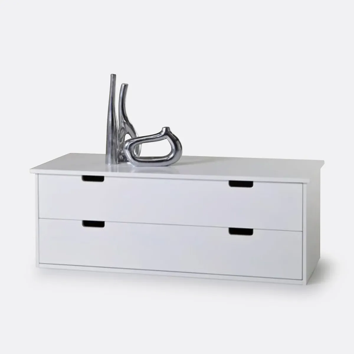 Crawley 2-Drawer Chest - White, Lacquered MDF product