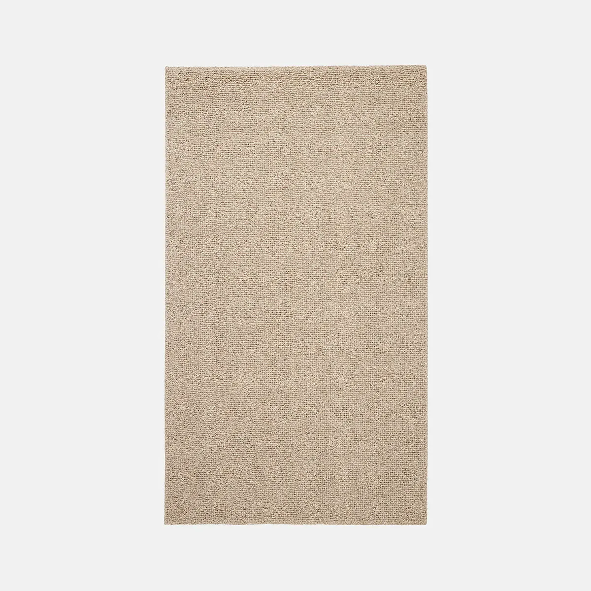 Curl Thick Fleece Carpet-Effect Bedside Rug - Beige, Polypropylene product