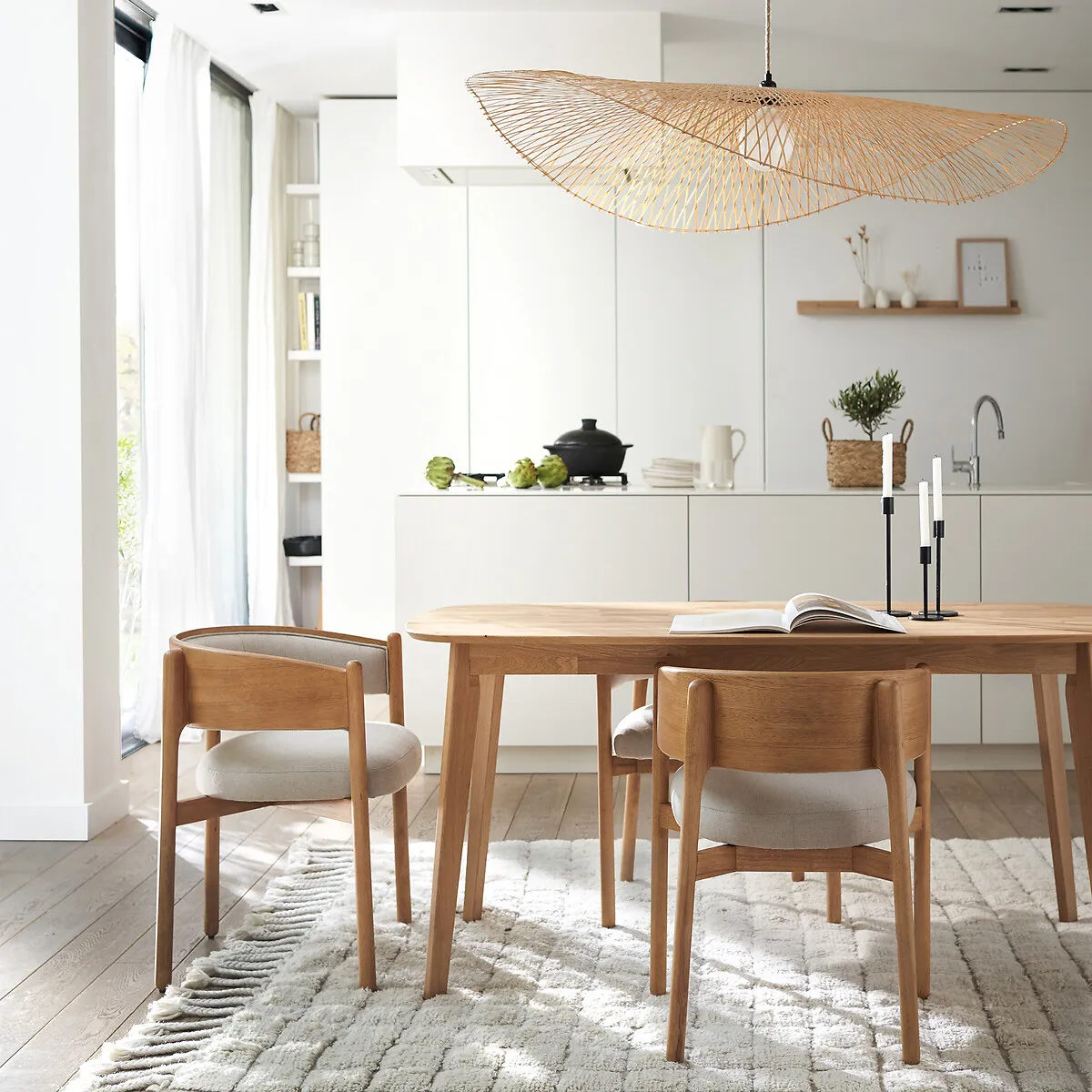 Dalmar 6-Seater Dining Table - Oak, Solid Oak alternate view