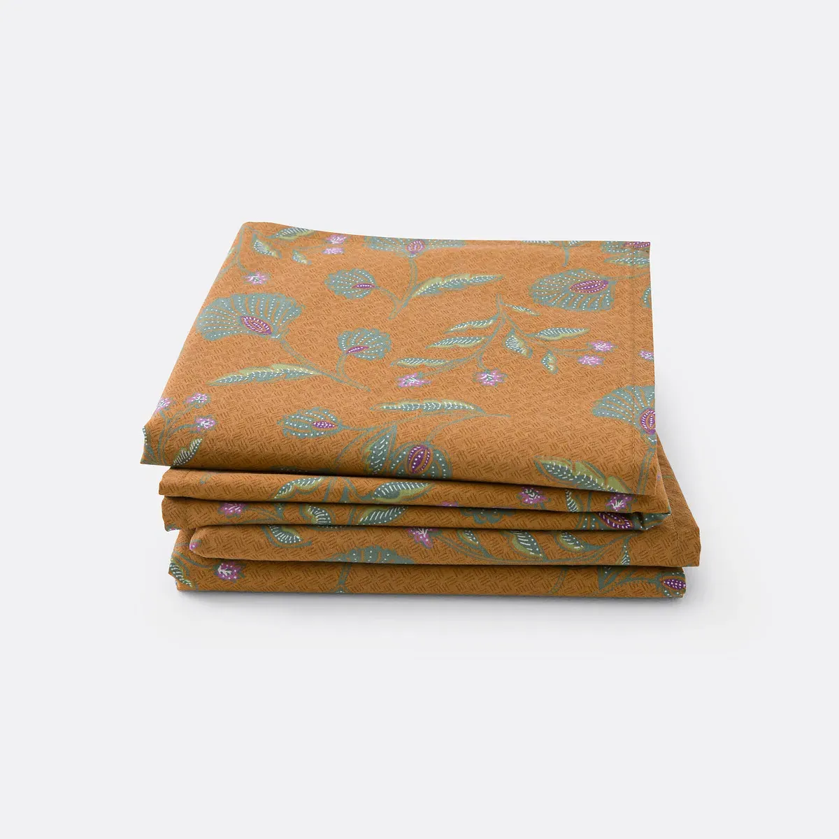 Damrey Set of 4 Napkins - Printed Caramel, Washed Cotton product