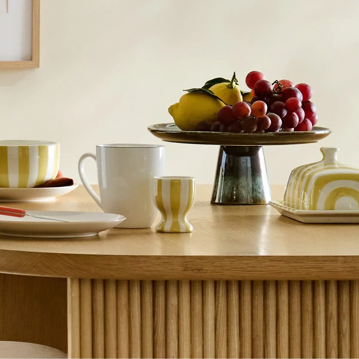 Darcy Set of 2 Egg Cups - Yellow, Dolomite alternate view