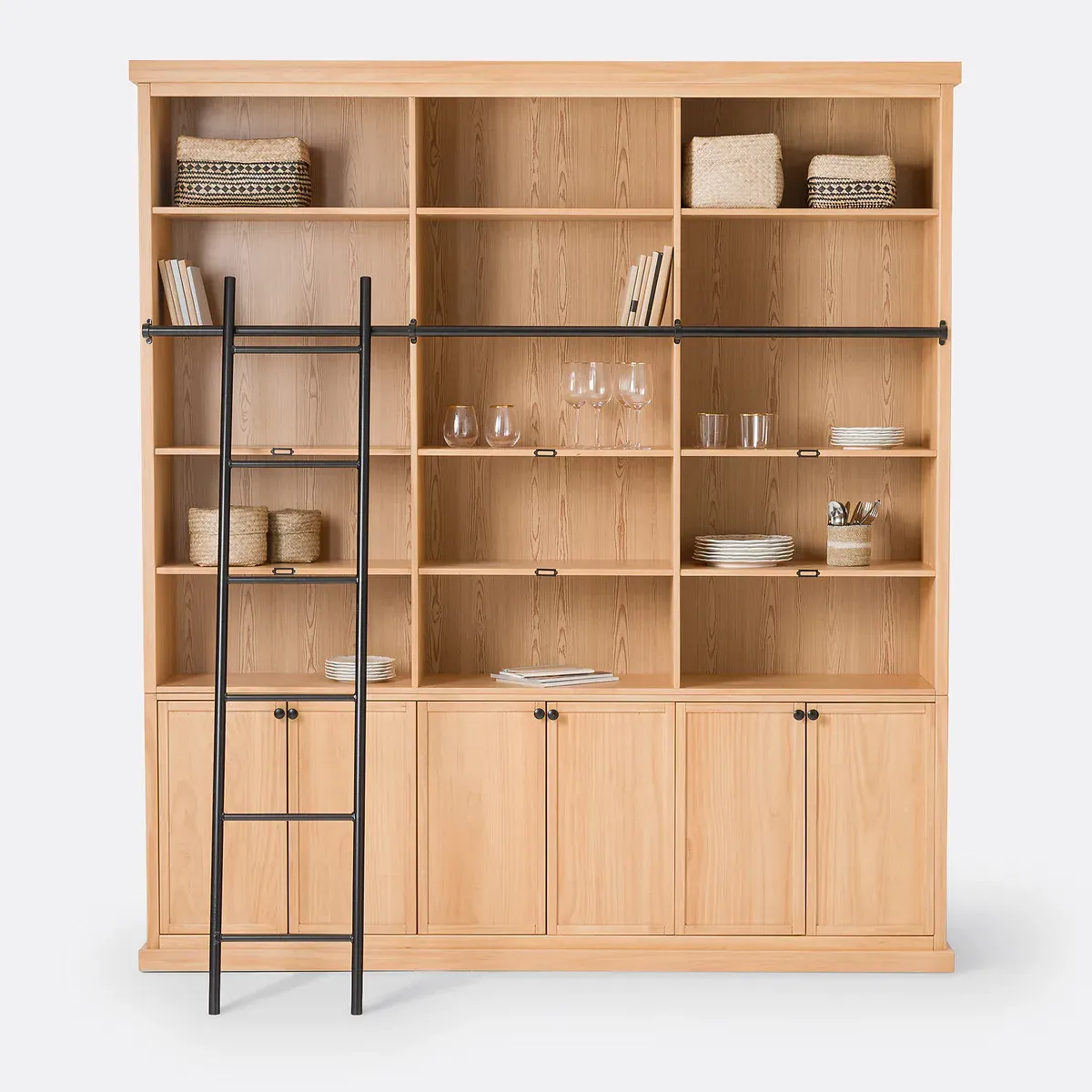 Dario Ladder Bookcase - Natural, Solid Pine alternate view