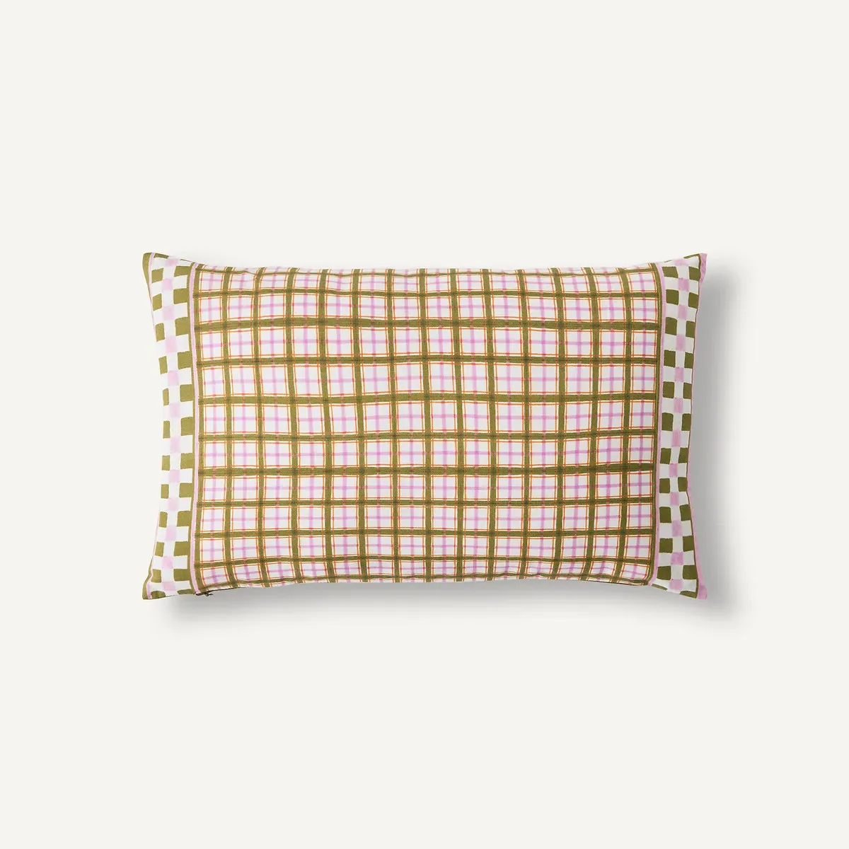 Delila Checked Rectangular Cushion Cover - Cotton product