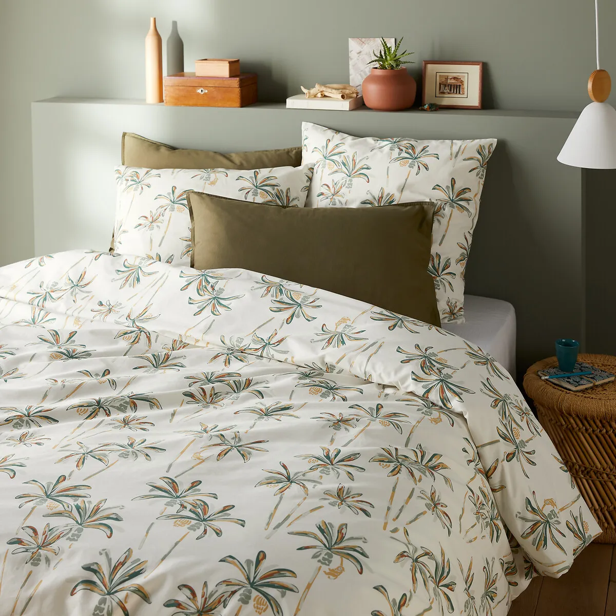 Denham Duvet Cover Set with Pillowcase - Palm Tree Print, Cotton product