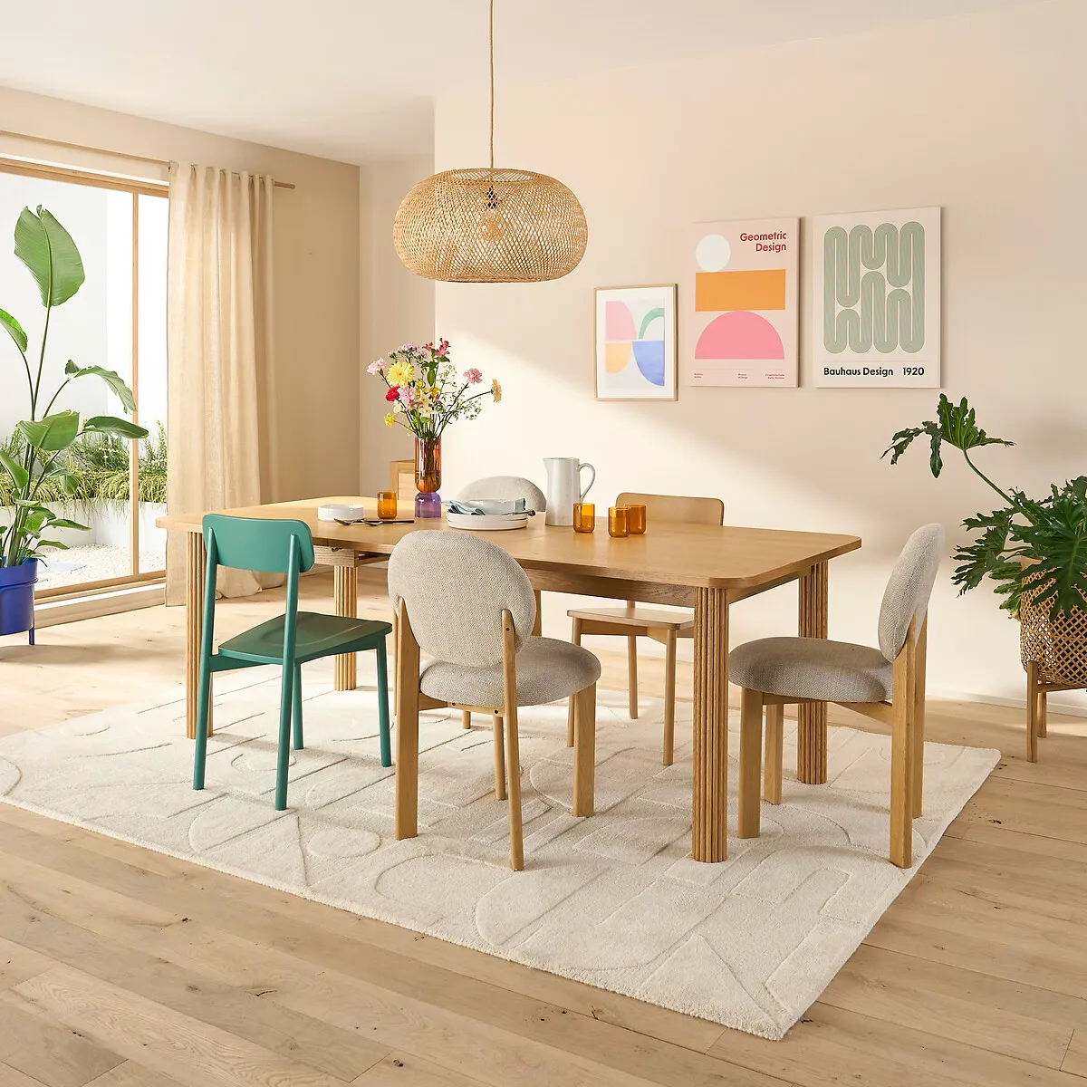Desna Extendable 6-10 Seater Dining Table - Oak, Veneer alternate view
