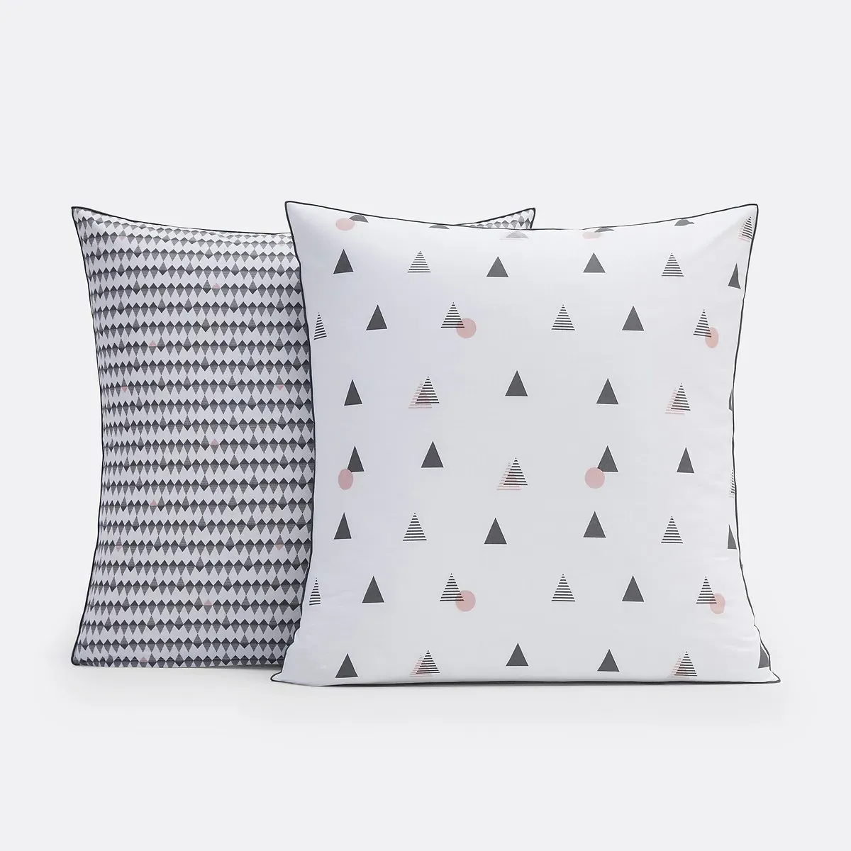 Digna Cotton Percale Pillowcase - Khaki, Pink product