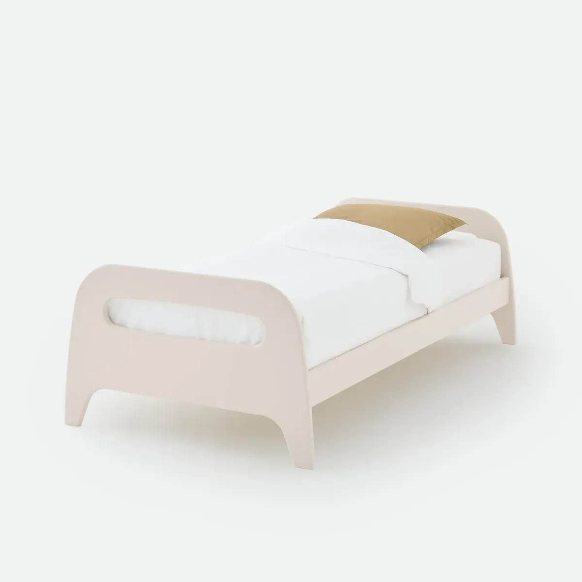 Dilla Single Bed Frame with Slatted Base - Ivory, MDF & Pine product