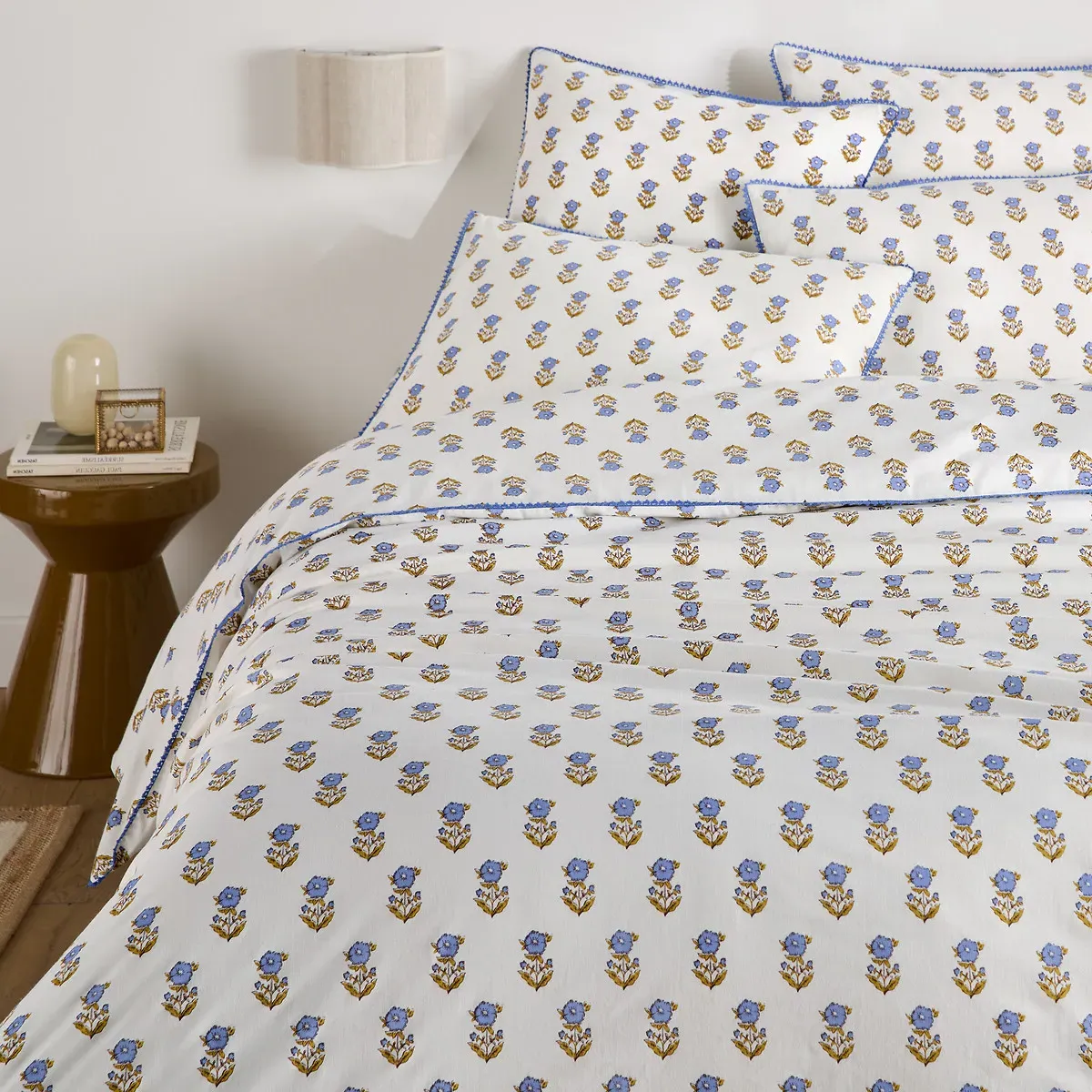 Dimani Duvet Cover - Floral Print, Washed Cotton alternate view