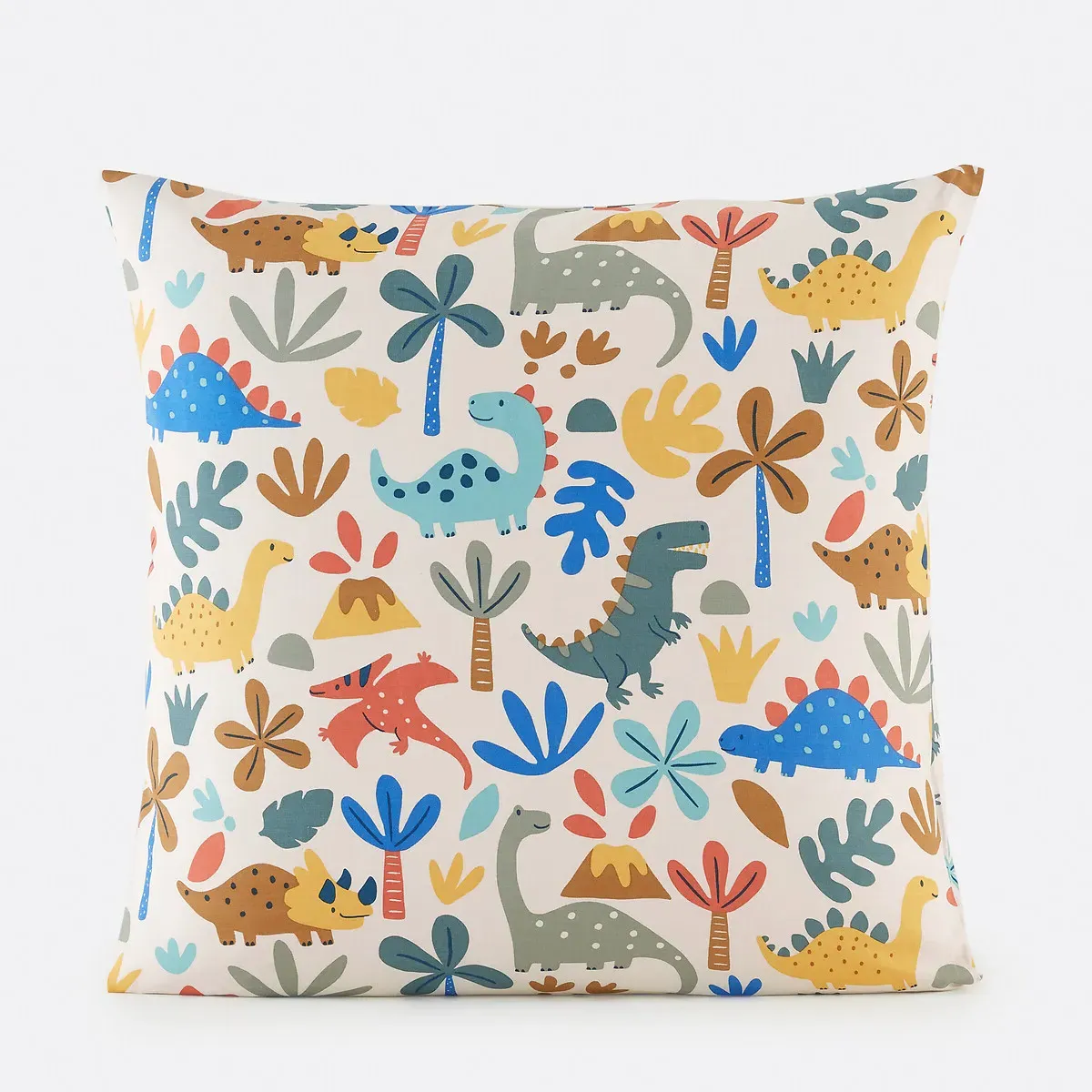 Dino Dinosaur Print Pillowcase - Ecru, Cotton product
