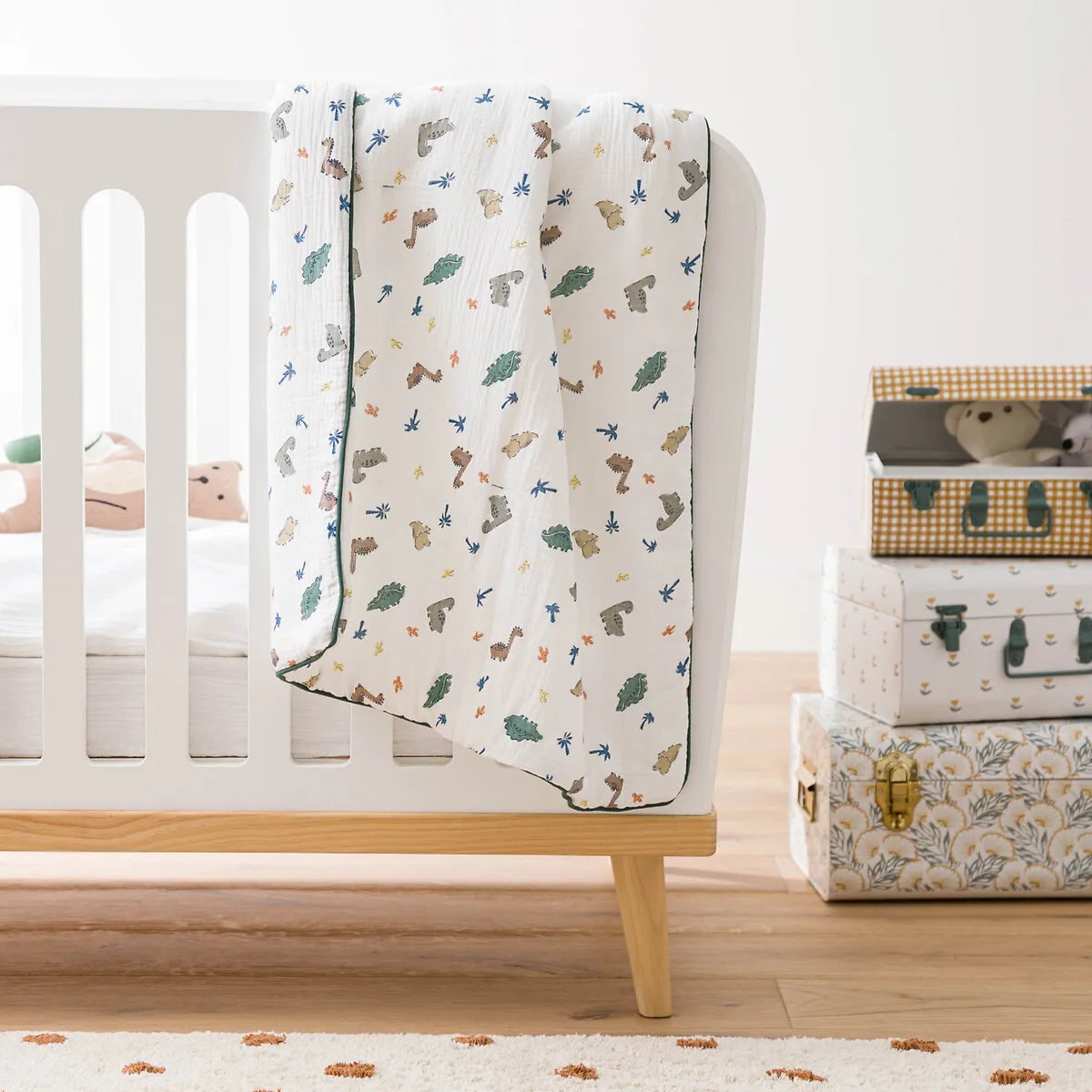 Dino Pop Cotton Muslin Baby Blanket - Printed product
