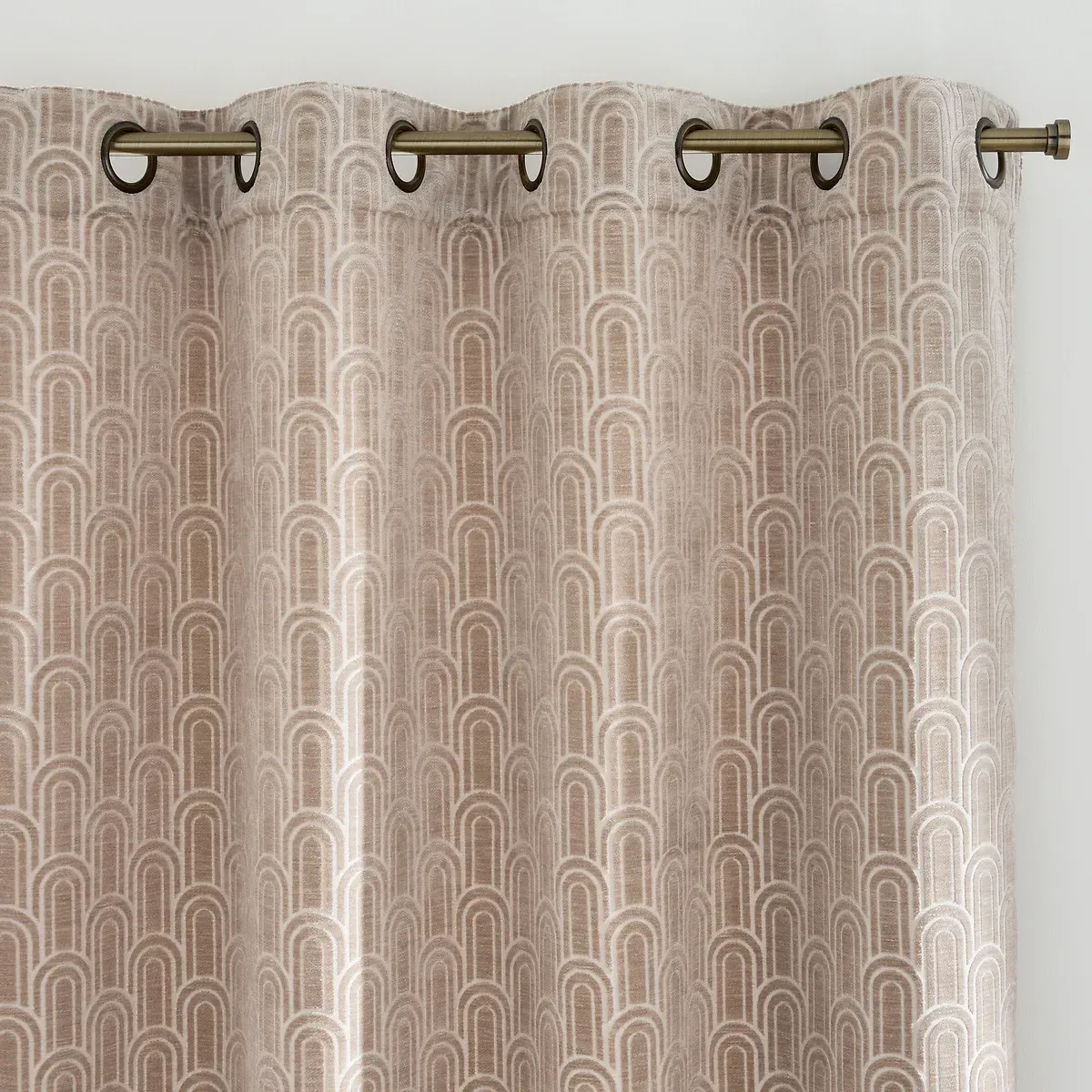 Dolce Light-Filtering Eyelet Curtain - Beige, Velvet product