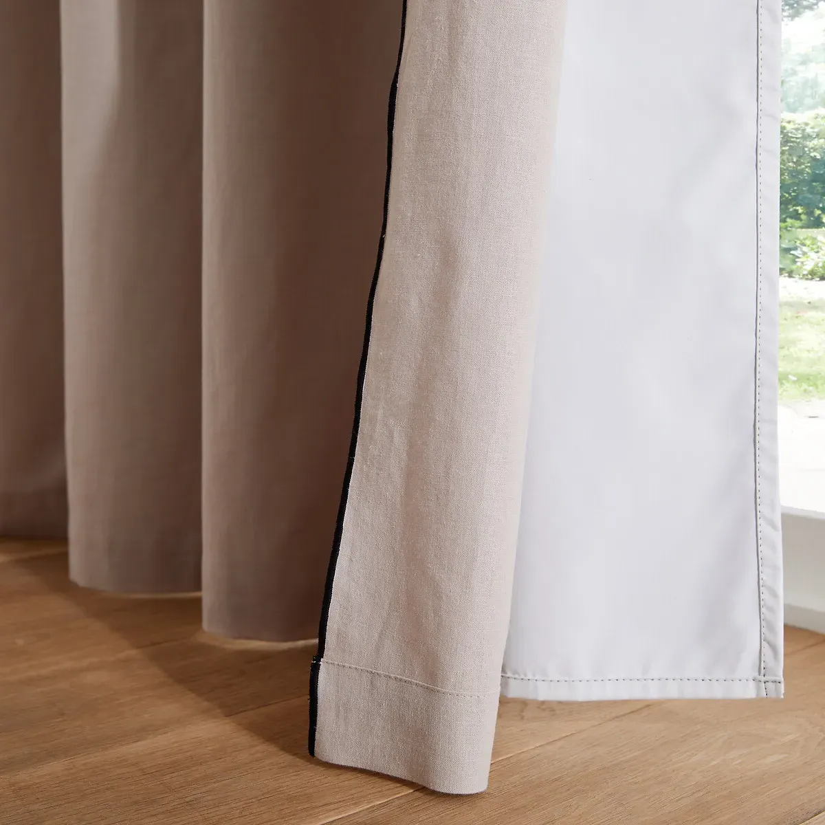 Dolja Blackout Curtain Lining - Ecru, Polyester alternate view