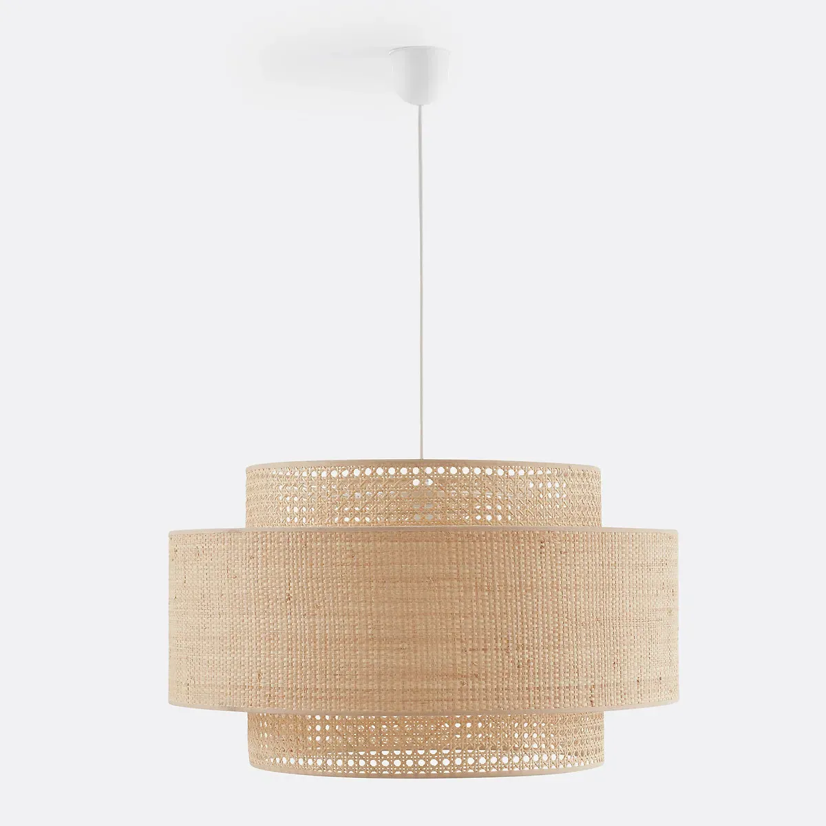 Dolkie 60cm Double Shade Ceiling Light - Natural, Raffia product