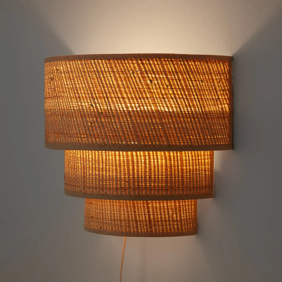 Dolkie Triple Level Wall Light - Natural, Raffia alternate view