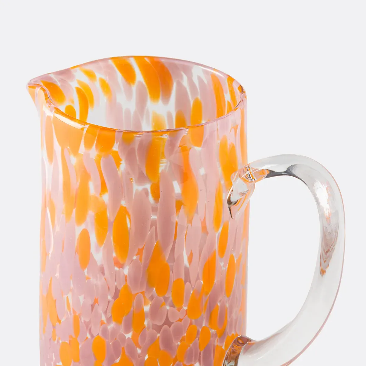 Dotio Speckled Glass Carafe - Pink, Orange alternate view
