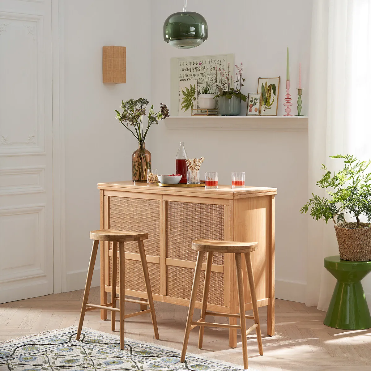 Dragy Bar Stool 68cm - Oak, Solid Oak alternate view