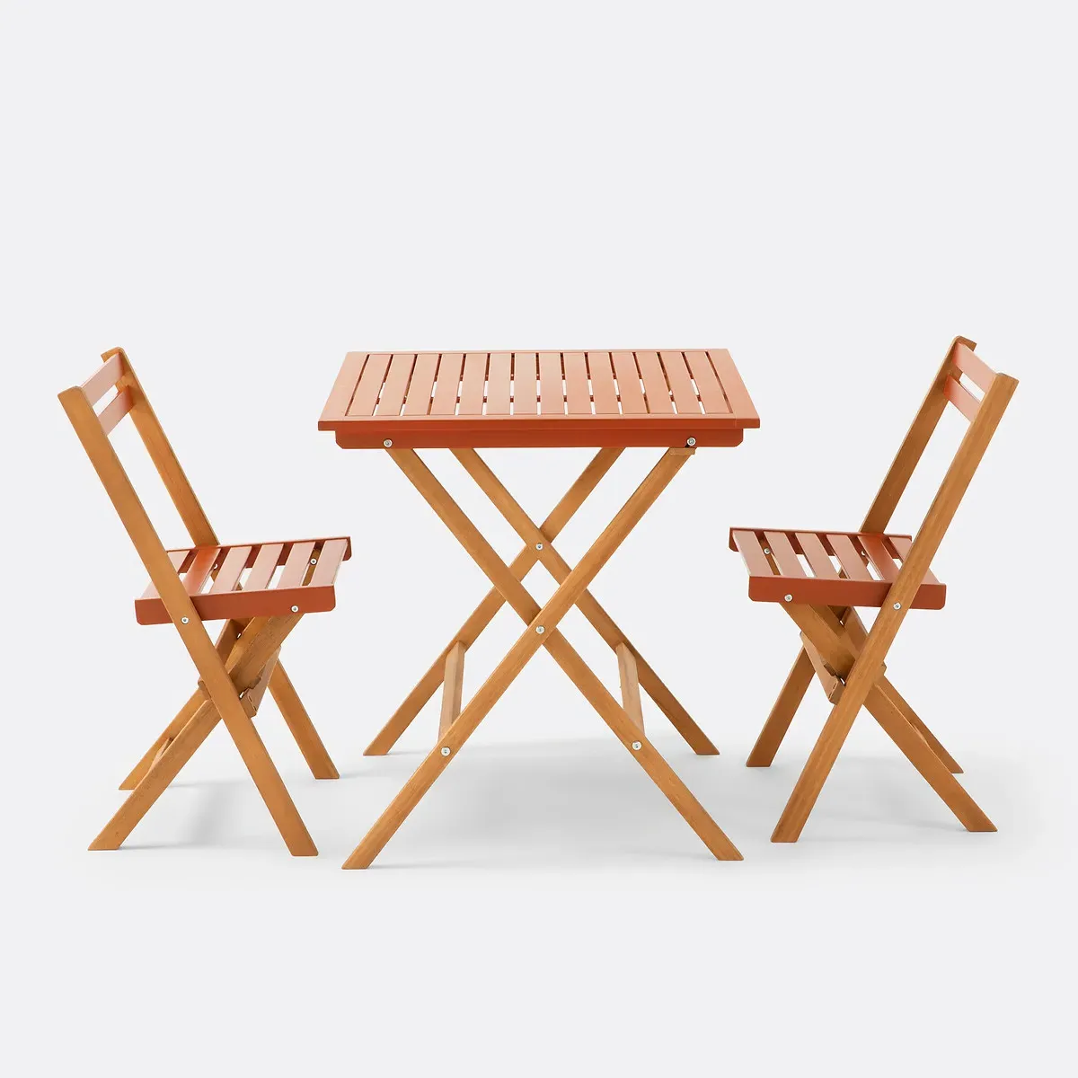 Dudena 2-Seater Folding Garden Set - Terracotta, Acacia alternate view