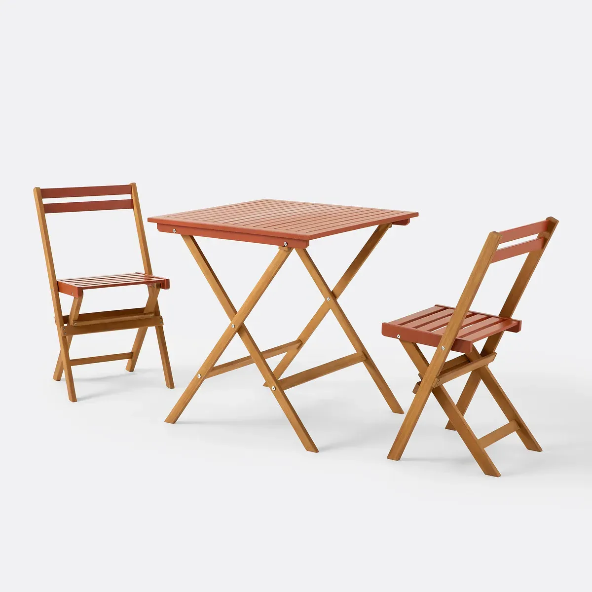 Dudena 2-Seater Folding Garden Set - Terracotta, Acacia product