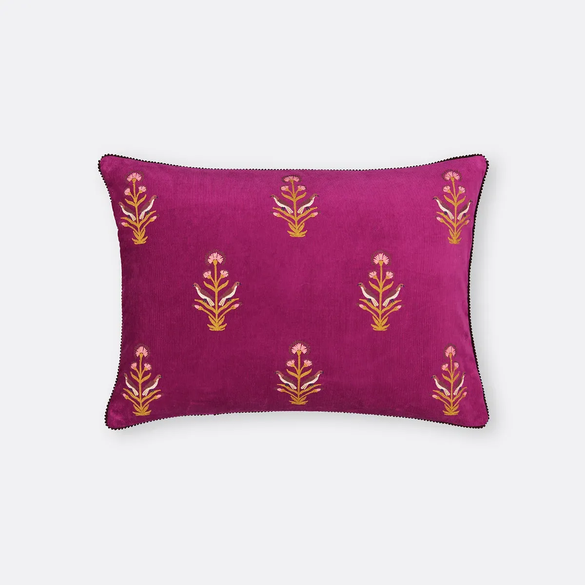 Dylis Rectangular Cushion Cover - Raspberry, Cotton Corduroy product