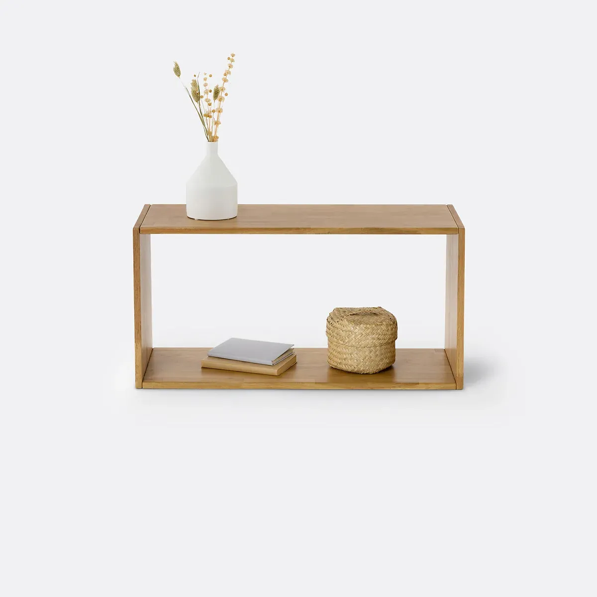 Edgar Open Storage Module - Oak, Solid Wood alternate view