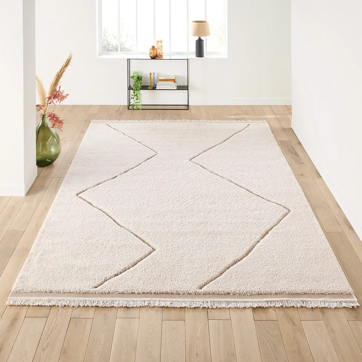 Effie Berber Style Fringed Rug - Ecru, Polypropylene product