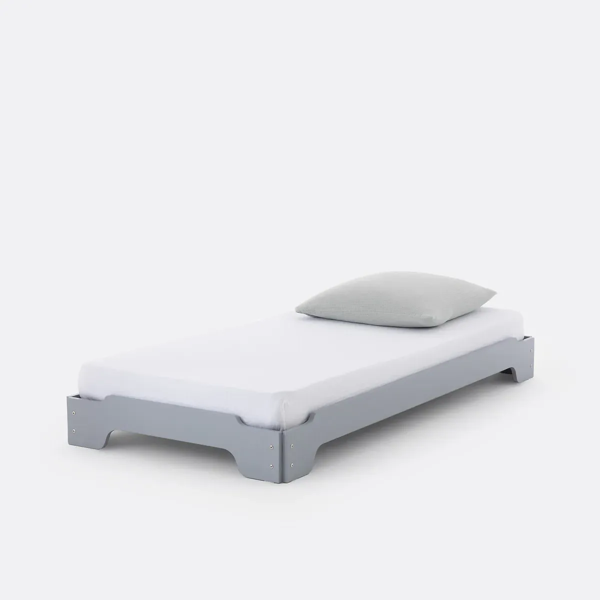 Egzigu Stackable Bed with Bed Base - Grey, MDF product