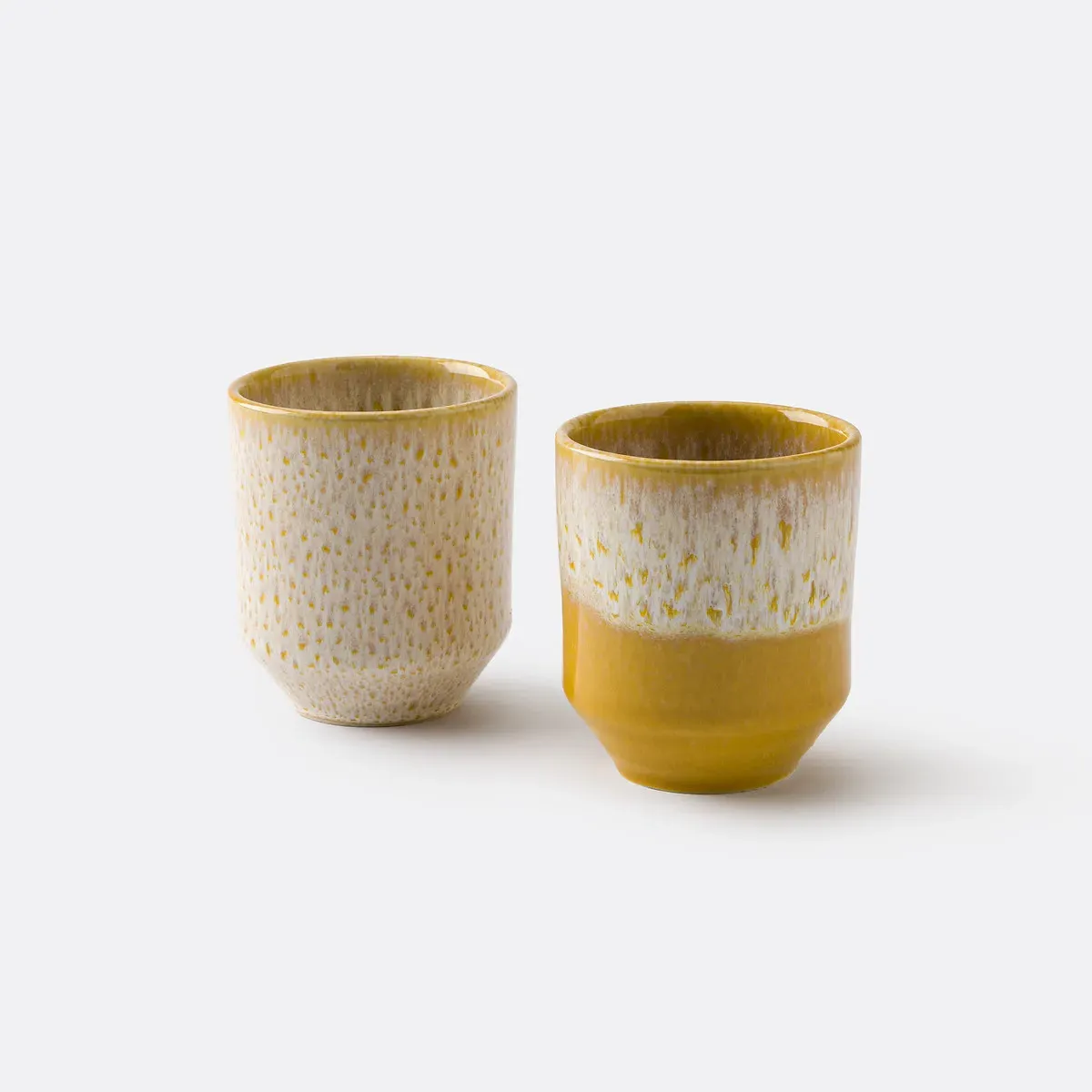 Elaina Set of 2 Cups - Yellow, Reactive Glazed Stoneware product