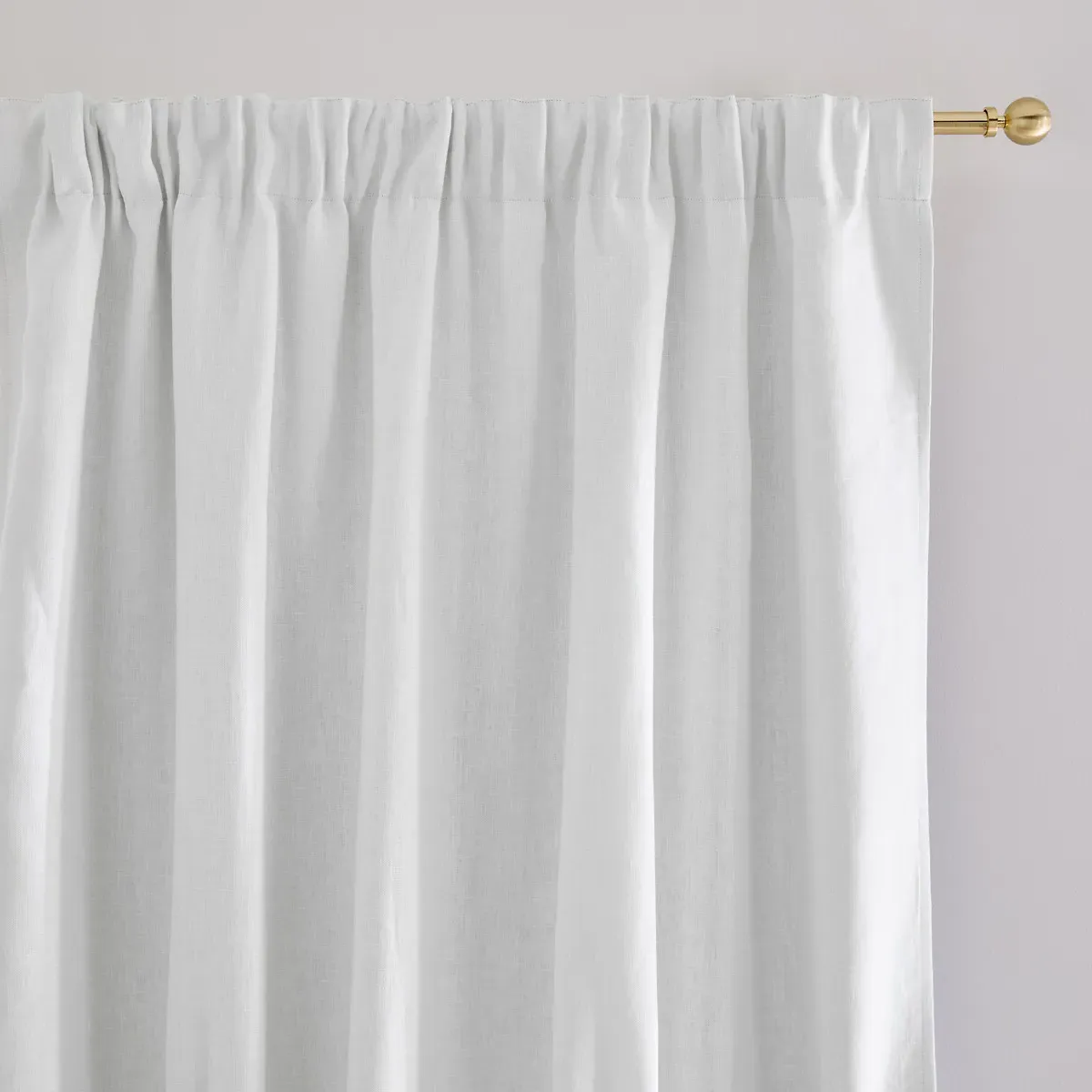 Elba Blackout Curtain Pencil Pleat and Wave - White, Linen product