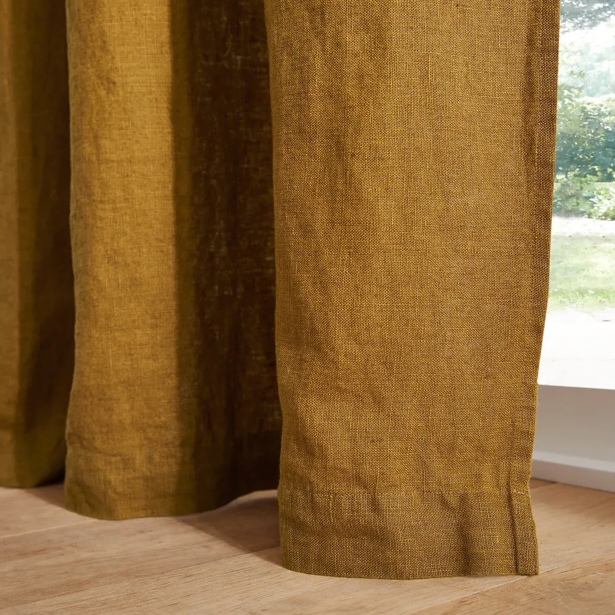 Elba Eyelet Curtain - Bronze, Linen alternate view
