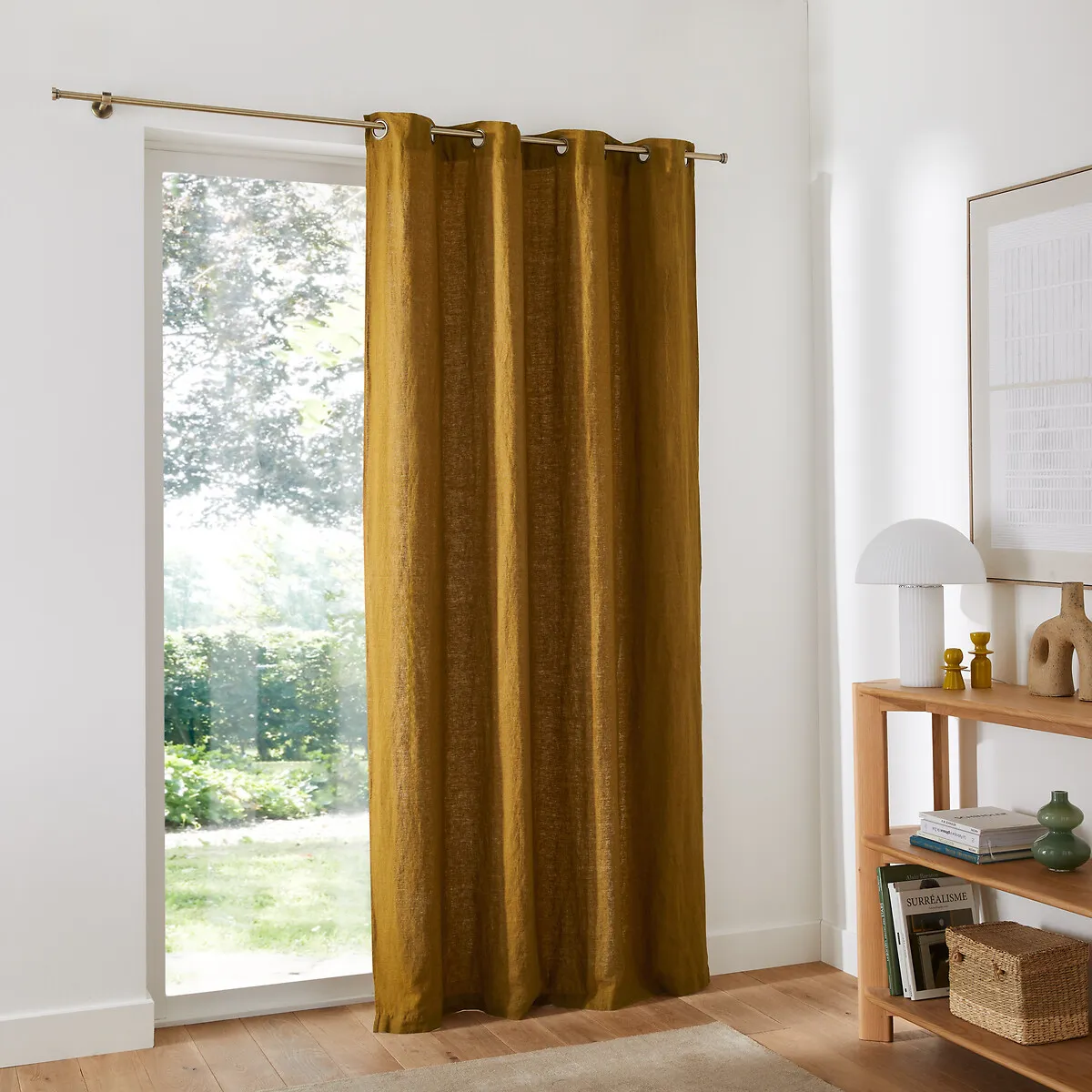 Elba Eyelet Curtain - Bronze, Linen product