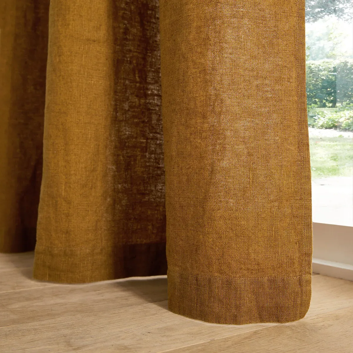 Elba Light-Filtering Curtain Pencil Pleat or Wave - Bronze, Linen alternate view