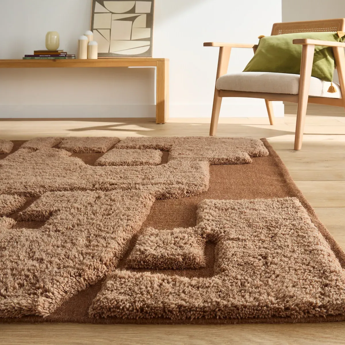 Elfiga Wool Rug - Mid-Brown product