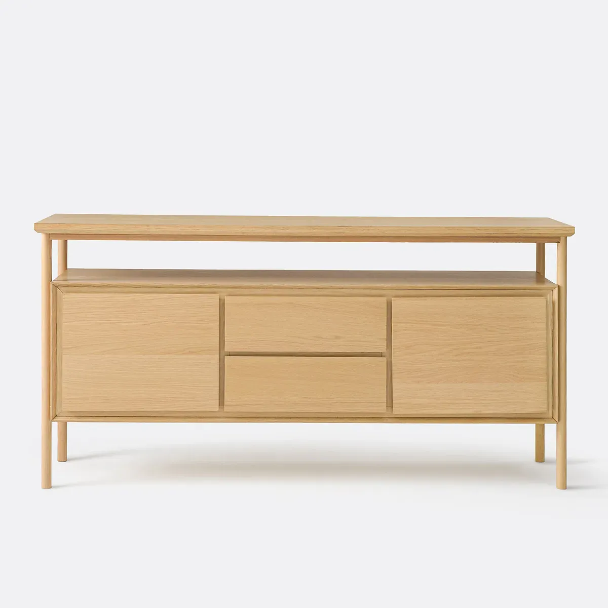 Elina Sideboard with 2 Doors and 2 Drawers - Oak, MDF alternate view