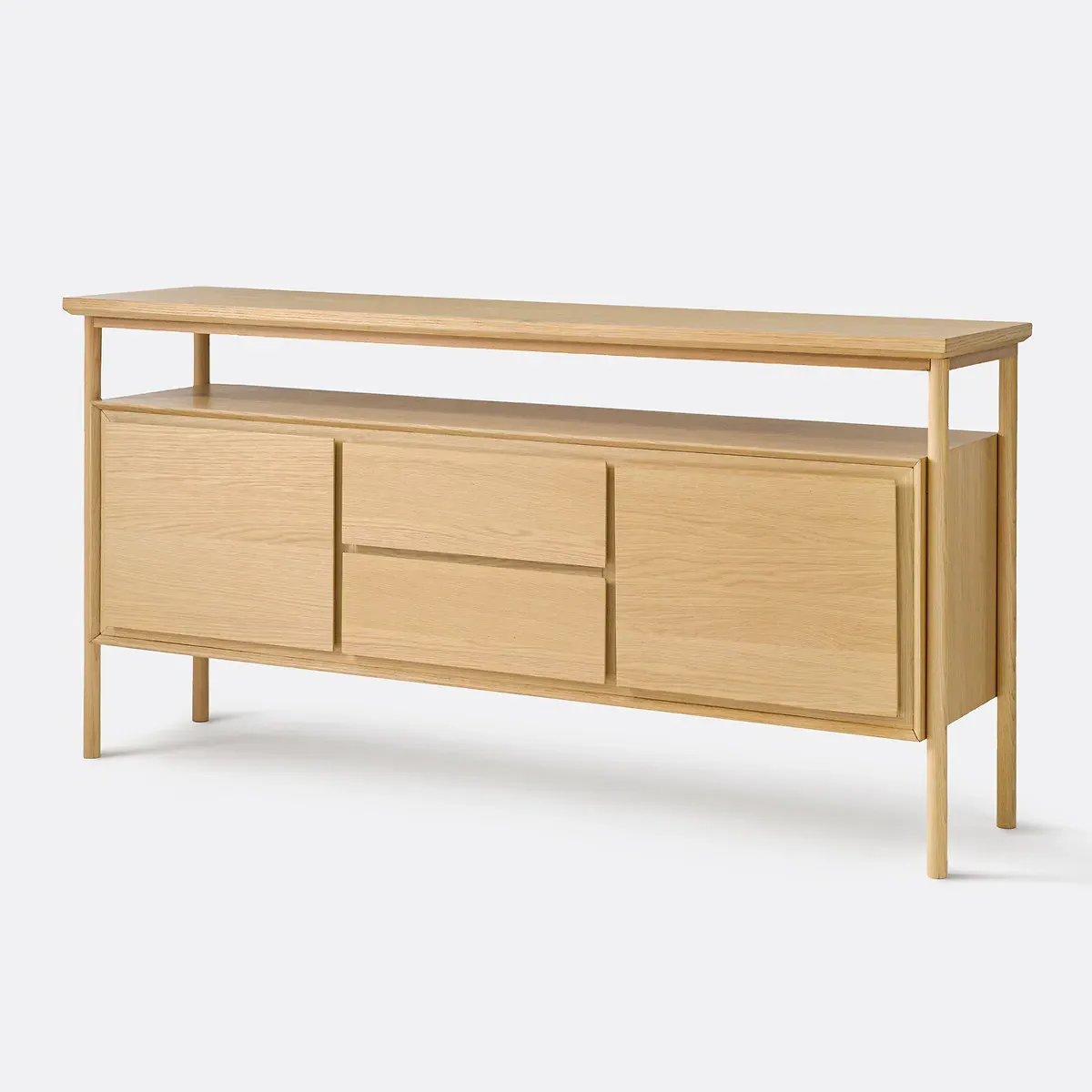 Elina Sideboard with 2 Doors and 2 Drawers - Oak, MDF product