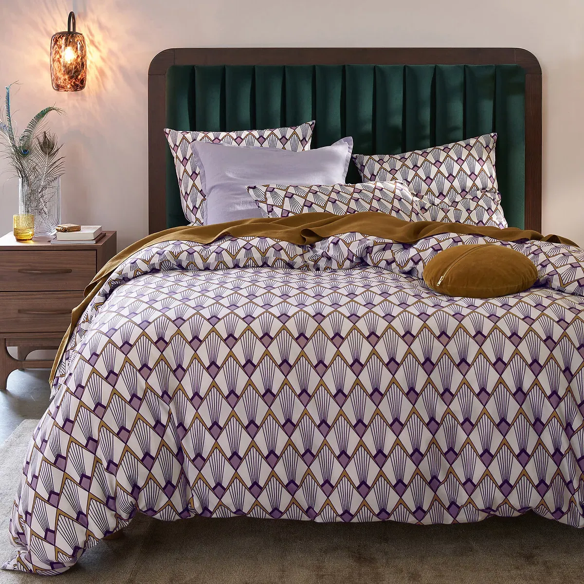 Elisa Flat Sheet - Mauve, Cotton Percale alternate view